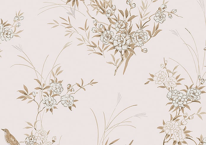 Shabby Chic by Rachel Ashwell Bird Chinoiserie (Blackout), Pink Tan - Twist&Fit Roller Blind - Image 6